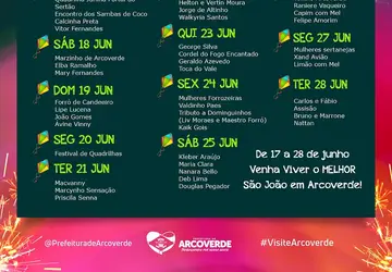 Arcoverde divulga a programação completa do São João 2022